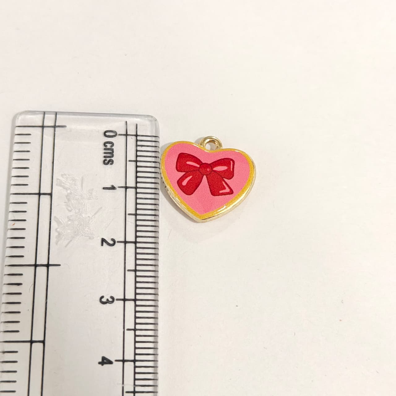 APC01T Love Bow Alloy Printed Charm ( 1 PC )