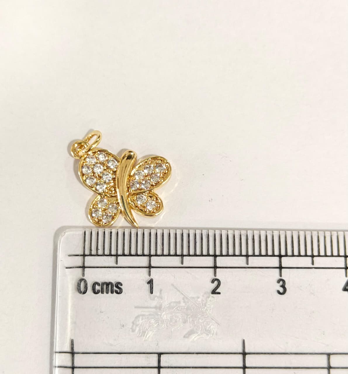 GPC18M Butterfly Zircon Charm ( 1 PC ) Premium Plated
