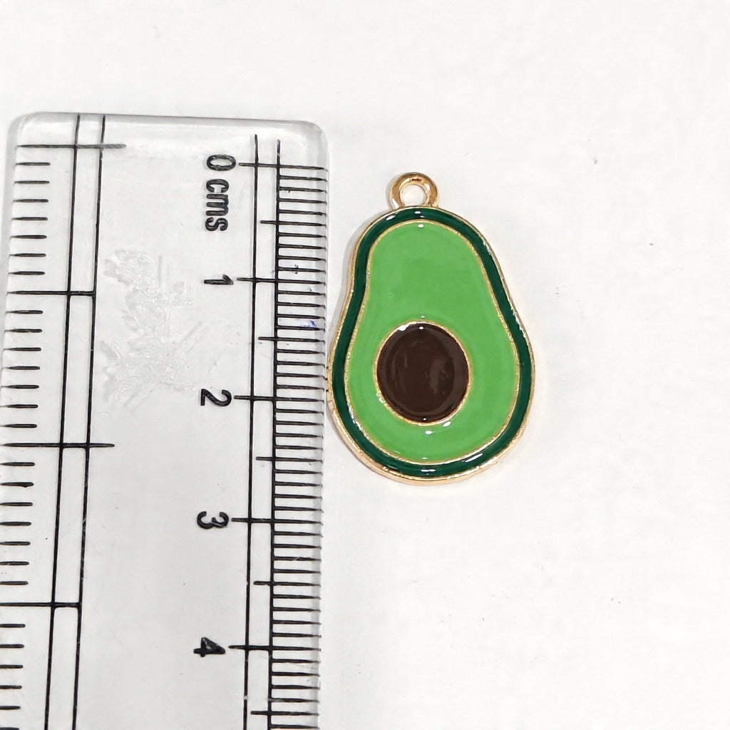 EC02S Avacado Enamel Charm ( 1 pc ) High Quality Shine