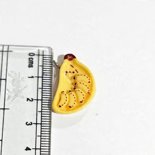 RM02K Kawaii Banana Plate Resin Charm ( 1 PC )