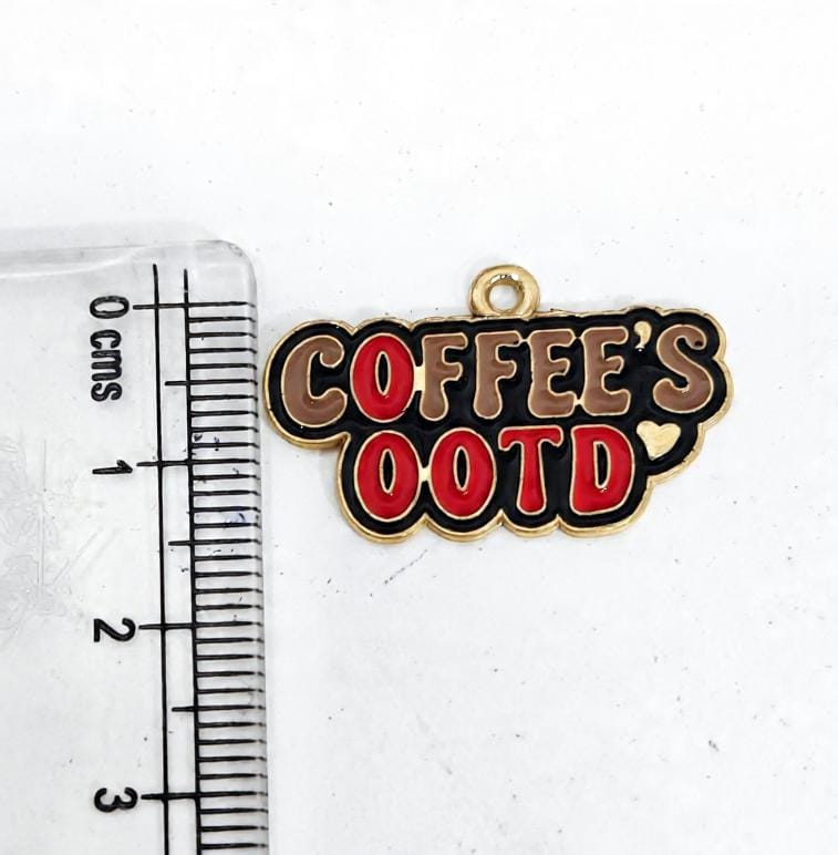 EC04H Coffee's OOTD Enamel Charm ( 1 pc ) High Quality Shine