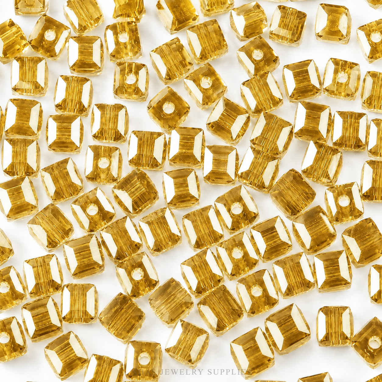 GB23 Cube Crystal Glass Beads ( 1 pc ) Lampwork Bead