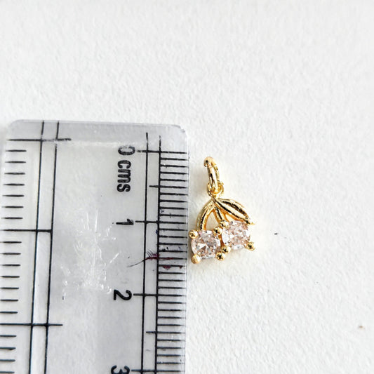 GPC21L Cherry Zircon Pendant Charm ( 1 PC ) Premium Plated