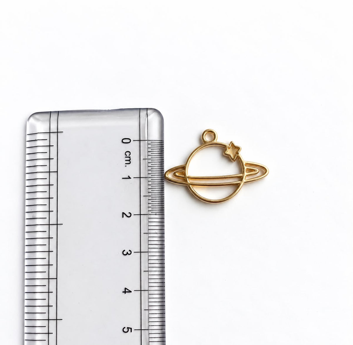 AC06H Saturn Gold Plated Charms ( 1 pc ) High Quality Alloy