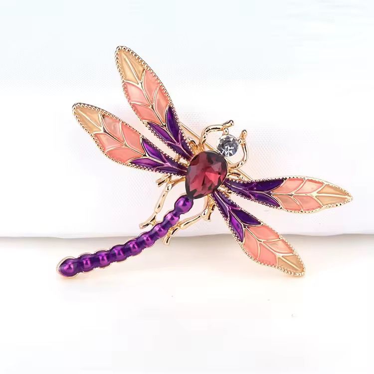 BR 25 DEEP PURPLE DRAGON Zircon Brooch ( 1 PC ) Anti Resistant