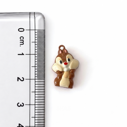 APC05Q Kawaii Squirrel 3D Charm ( 1 PC ) Premium Alloy Printed