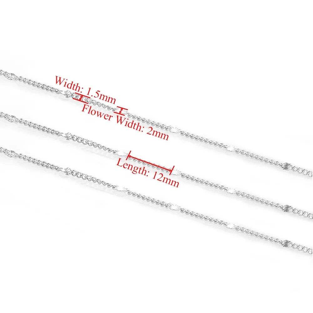 Pinch curb Gold Stainless steel chain ( 1 feet ) Anti tarnish