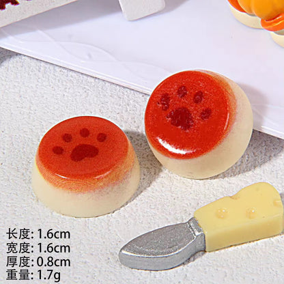 RM11L Bread cartoon Kawai themed resin charm ( 1 pc ) with / without Hook