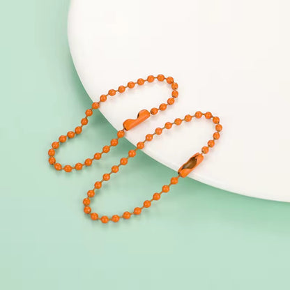 BBB 184 (c) Orange Bead ball chain Keychain ( 1 pc )