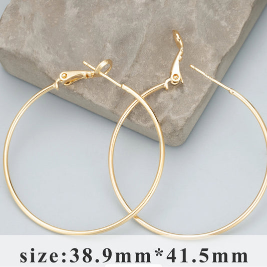 GP 708 18k gold plated big hoop ( 2 pc ) Anti tarnish