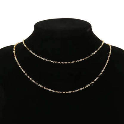 DIYS137 Dainty Link Chain 18k gold PVD Plated ( 1 feet )