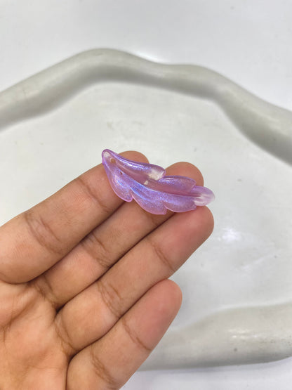 BBB 064 Long petal Transparent luminous Acrylic bead ( 1 pc )