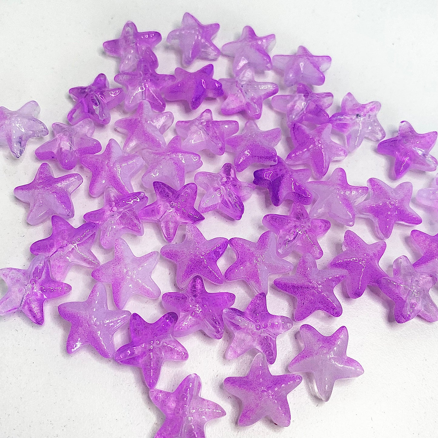 BBB 259 (o) Purple  Starfish glass bead ( 1 pc ) Lampwork Bead ( 15 mm )