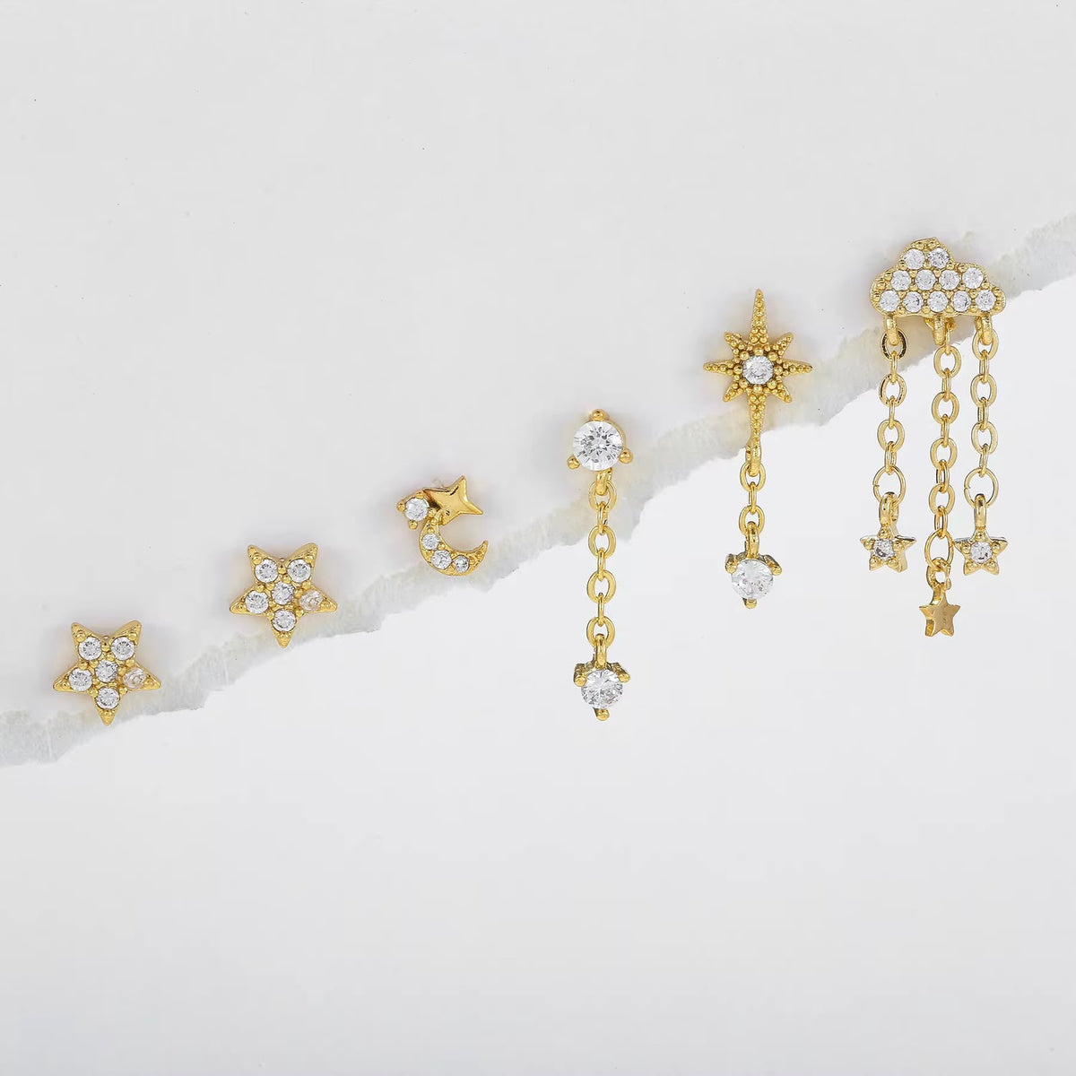 STJ04B 6 piece Set 18k gold copper plated