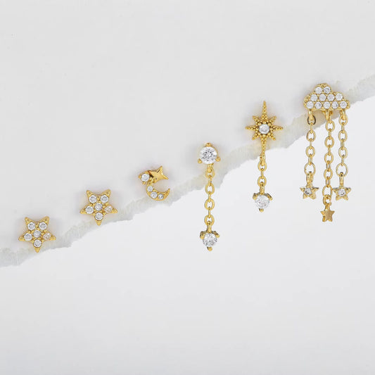 STJ04B 6 piece Set 18k gold copper plated