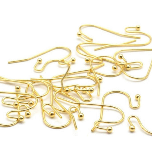 GP 699 gold plated ball hooks ( 2 pc ) Anti tarnish