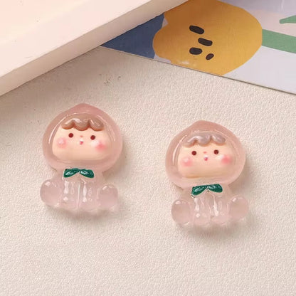 RM09R Fruit baby cartoon Kawai themed resin charm ( 1 pc ) with / without Hook