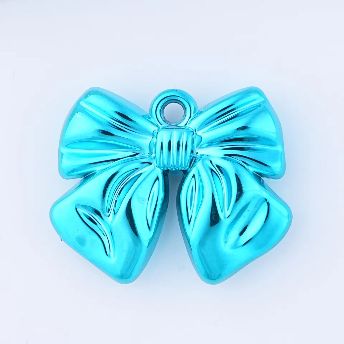 BBB 399 Bow Metallic Luminous Bead ( 1 pc ) UV Plated Acrylic ( 24*29mm )