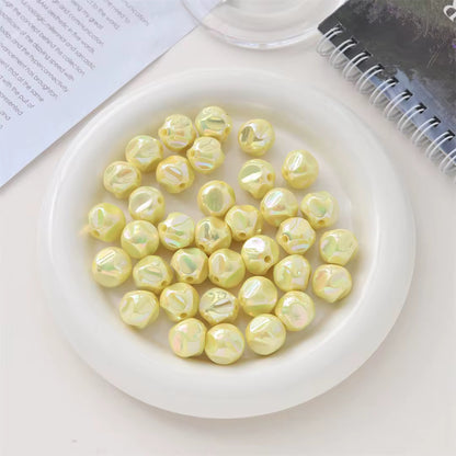 BBB 221 (d) Yellow Irregular Bubble 3D Acrylic bead ( 1 pc ) UV Plated ( 12 mm )