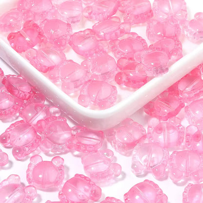 BBB 234 (c) Dark Pink crab glass bead ( 1 pc ) Lampwork ( 13:6 mm )