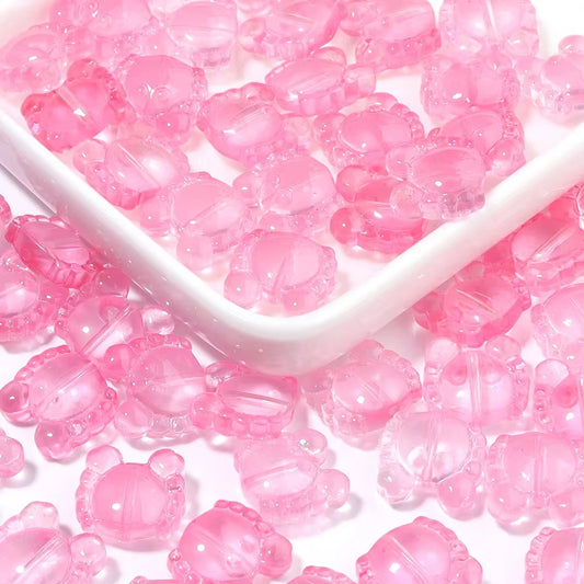 BBB 234 (c) Dark Pink crab glass bead ( 1 pc ) Lampwork ( 13:6 mm )