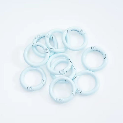 BBB 231 (h) Light Ice Blue O Ring Keychain Clasp ( 1 pc ) Spring Clasp Key Ring ( 25 mm ) High Quality Alloy