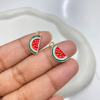 SS 2130 Watermelon Fruit enamel charm ( 1 pc ) High quality shine