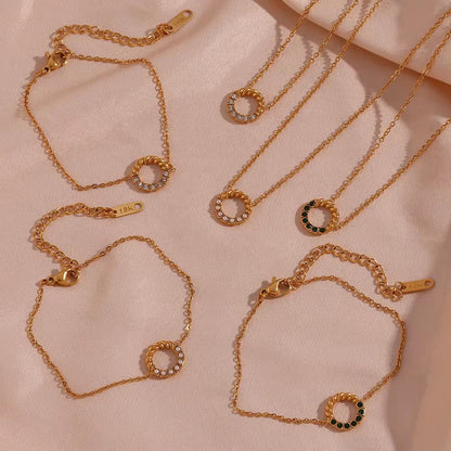 SJ 966 Zircon Dainty Modern Bracelet  - Premium jewellery- 18k Gold PVD plated stainless steel - Anti tarnish