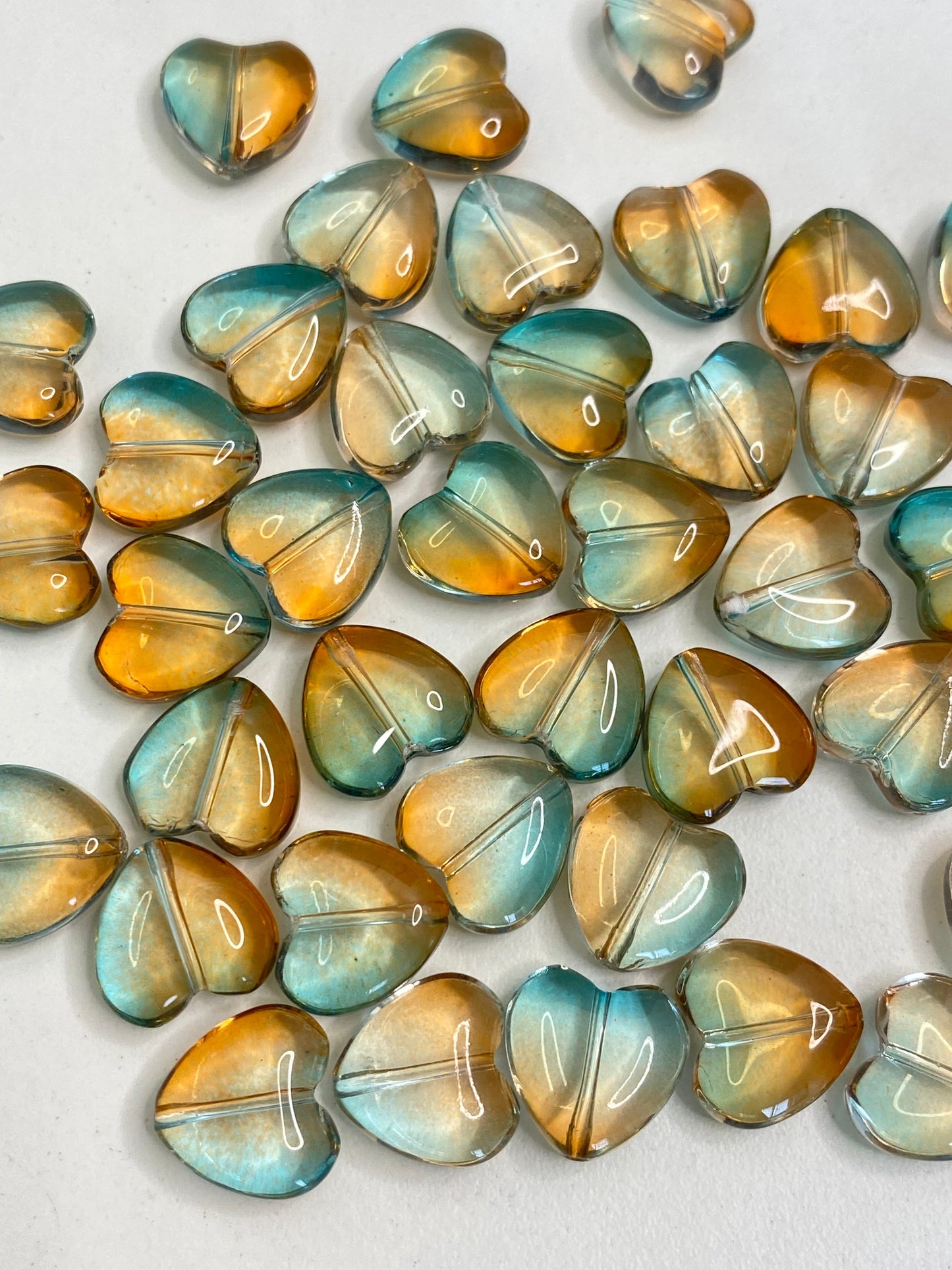 GB35 Heart Crystal glass bead ( 1 pc ) ( 8 mm )