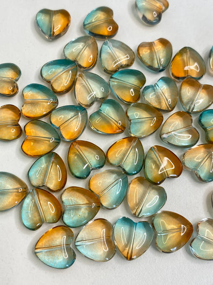 GB35 Heart Crystal glass bead ( 1 pc ) ( 8 mm )