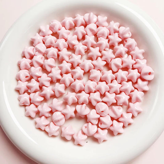 BBB 219 (g) Pastel Pink Star Bubble 3D Acrylic bead ( 1 pc ) UV Plated ( 13 mm )