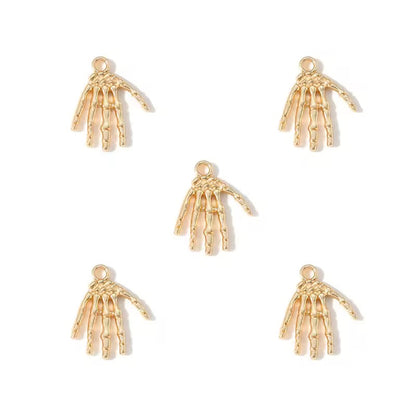 BBB 393 (a) Skull Hands metal Charm ( 1 pc ) High Quality Shine