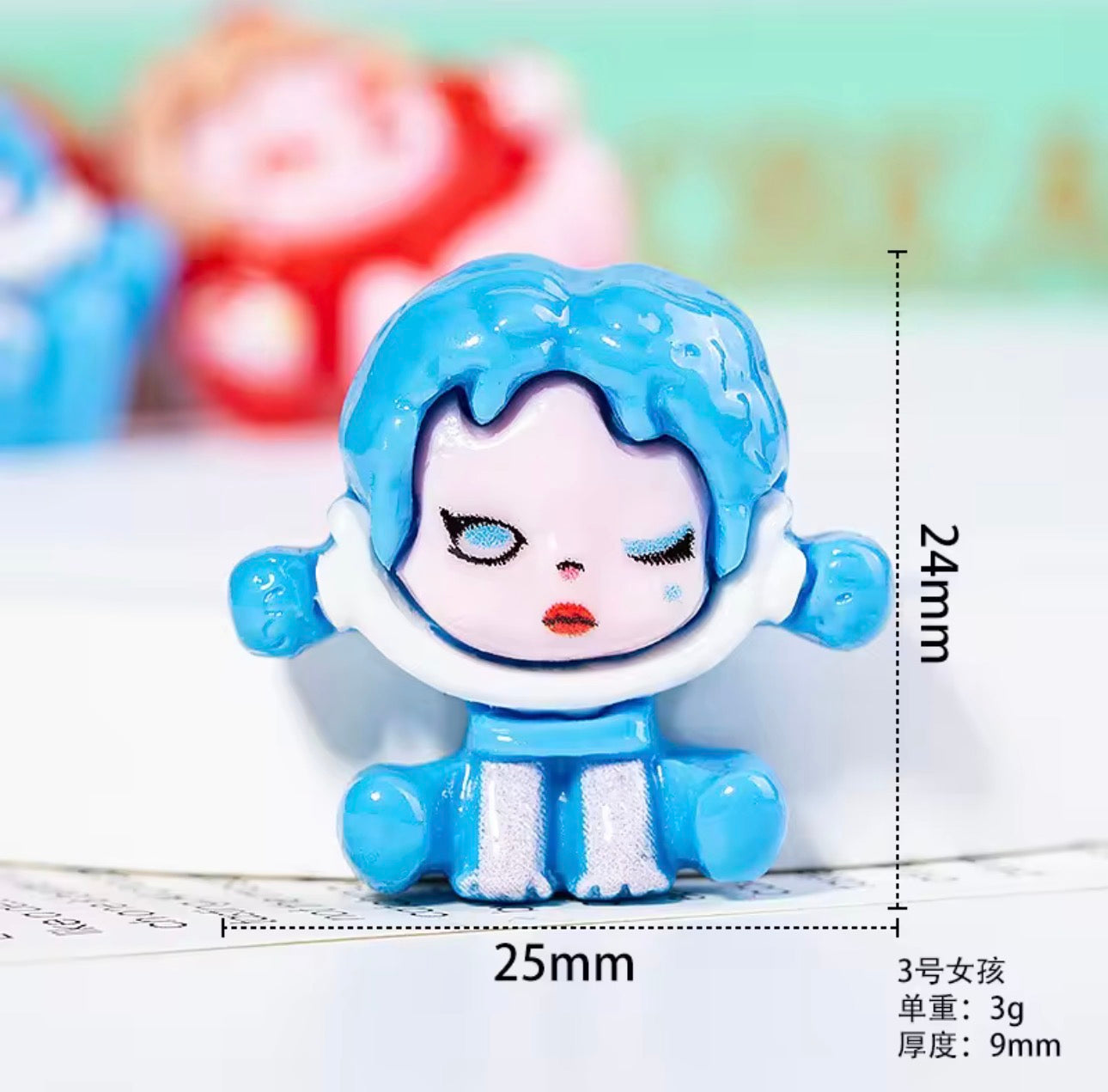 BBB 314 (b) Skull Panda Resin charm ( 1 pc ) with Hook