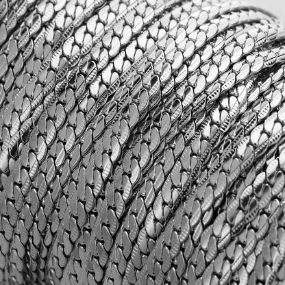 DIYS292 Wide Crypto chain Gold ( 1 feet ) Silver PVD