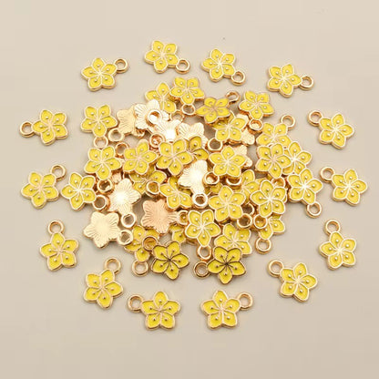 EC 2206 Flower enamel charm ( 1 pc )