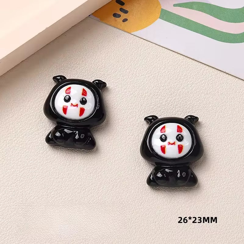 BBB 076 (c) Spooky Halloween themed resin charm ( 1 pc ) with / without Hook