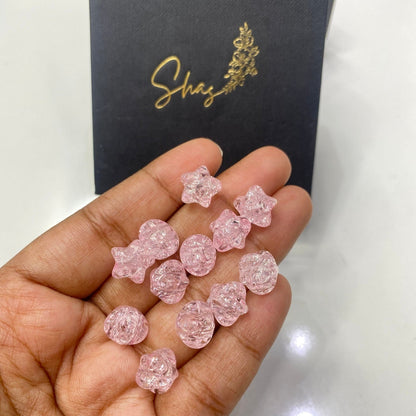AB84 star crackle acrylic bead ( 1 pc )
