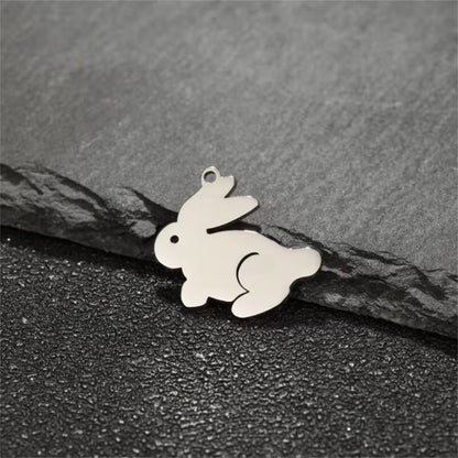 SC13O Rabbit Dainty Charm 18k gold PVD 316 Stainless steel ( 1 pc ) Anti tarnish ( 19*15mm )