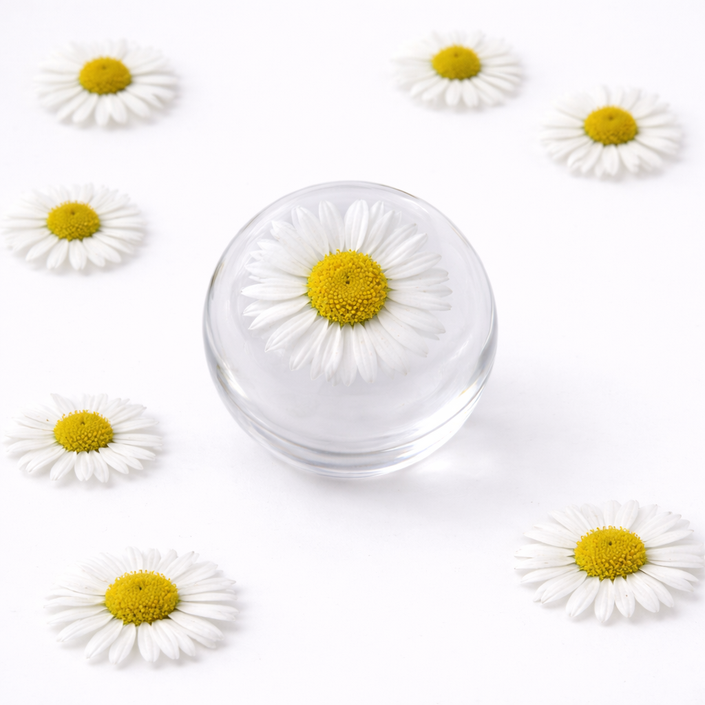 DF 42 White Daisy Small Pressed Dried Flower ( 1 pc ) plain dried flower for Resin Art