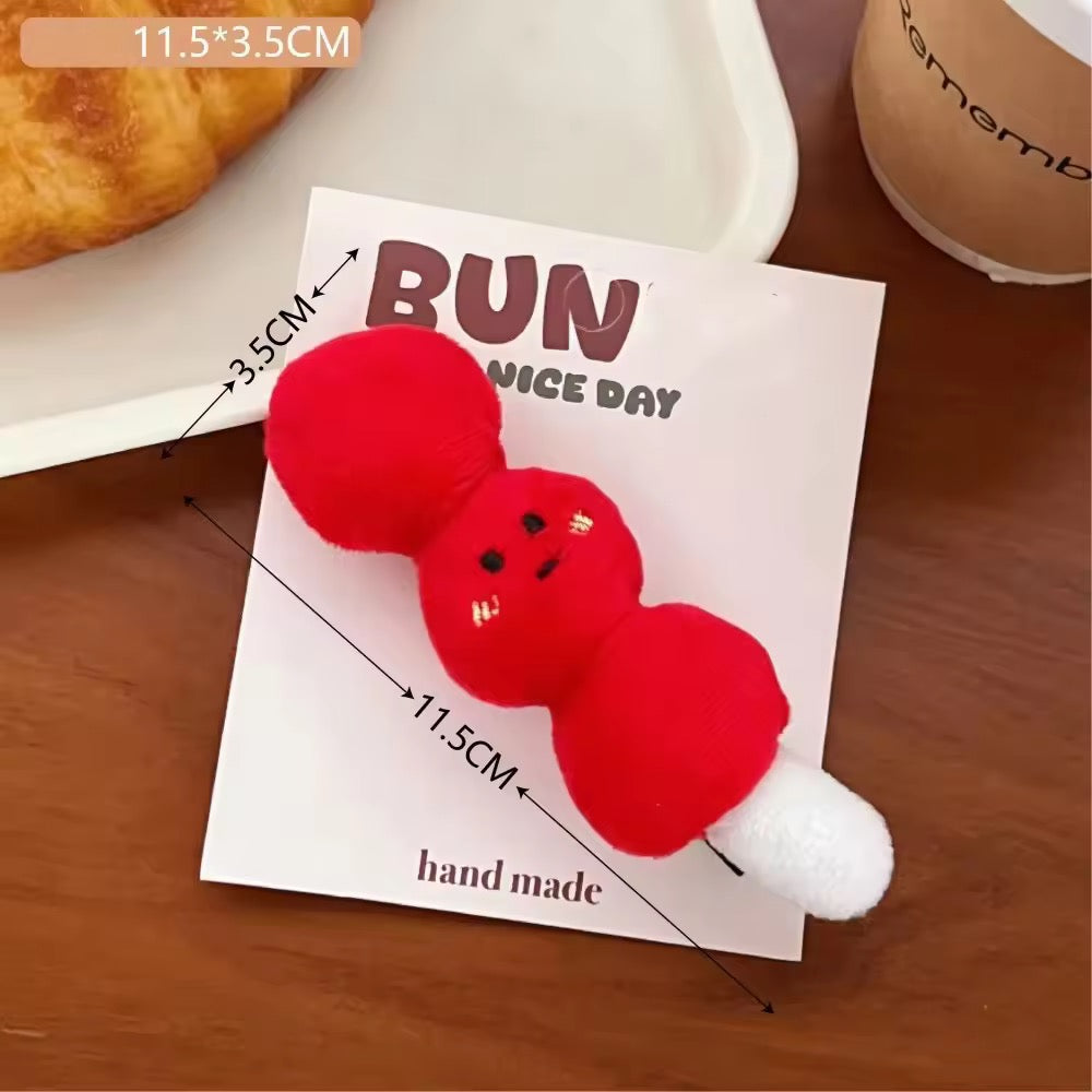 PK 32 Candied haws Cute Food 3D Plush Toy Keychain ( 1 pc ) Imported Premium Quality