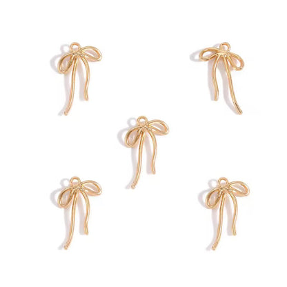 MC02F Bow metal Charm ( 1 pc ) High Quality Shine