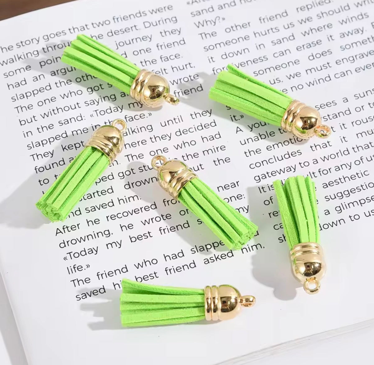 BBB 429 Plush Tassel with gold plated cap For Keychains ( 1 pc ) Premium leather quality