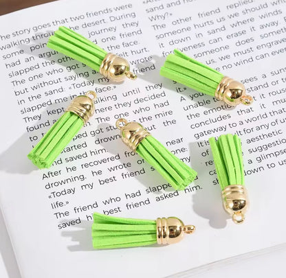 BBB 429 Plush Tassel with gold plated cap For Keychains ( 1 pc ) Premium leather quality