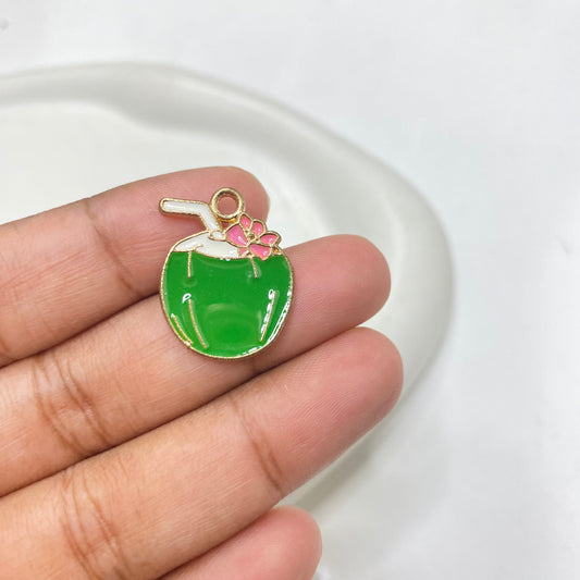 EC 1535 Coconut enamel charm ( 1 pc )