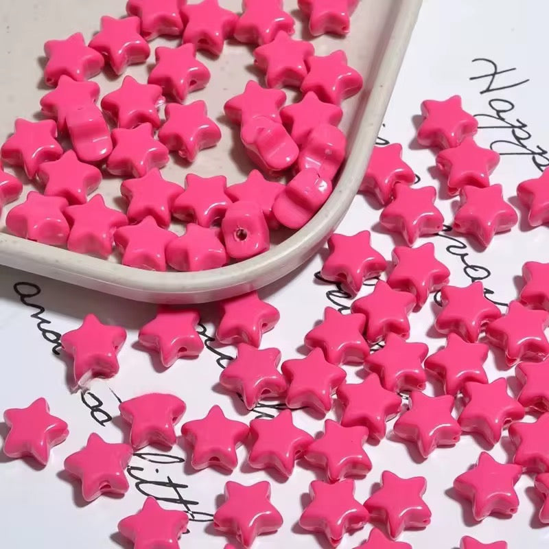 AB02 Star Shiny Bead ( 1 pc ) UV Plated Acrylic ( 11 mm )