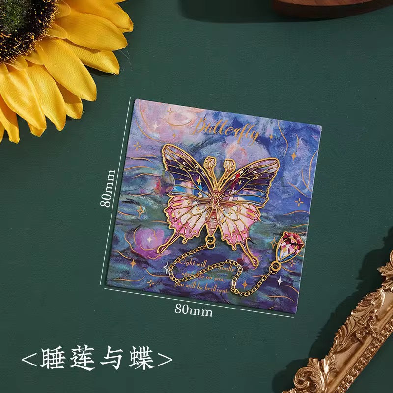 PK 40 Pinkish Blue Butterfly Metal Bookmark ( 1 pc ) Imported Premium Quality