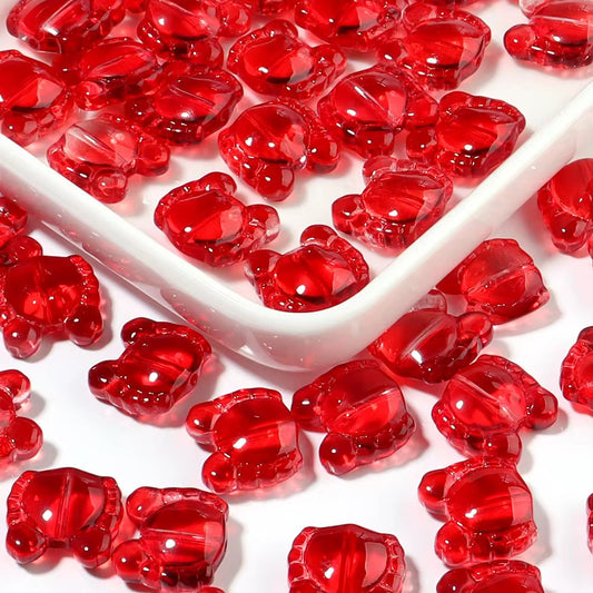 BBB 234 (d) Red crab glass bead ( 1 pc ) Lampwork ( 13:6 mm )