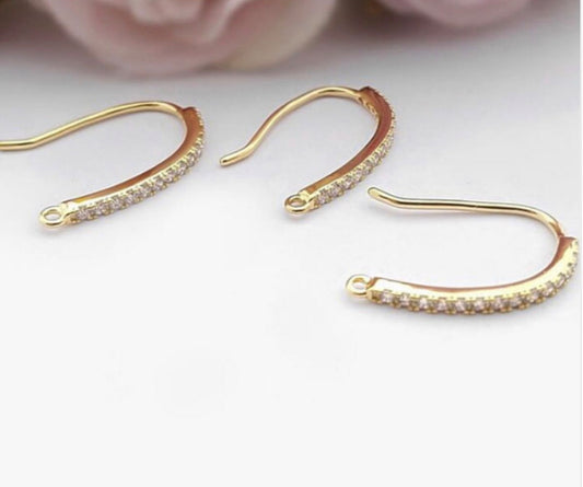 SS 569- zircon crystal hook (2PC)