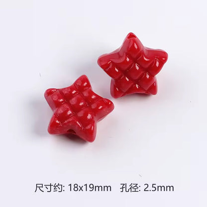 BBB 384 Star Grid Shiny Bead ( 1 pc ) UV Plated Acrylic