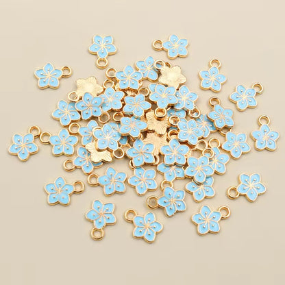 EC 2206 Flower enamel charm ( 1 pc )